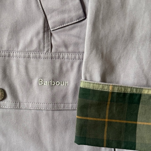 NWT Barbour Modern Beadnell Casual Jacket in Lavender w Plaid & Corduroy Trim - Picture 8 of 8